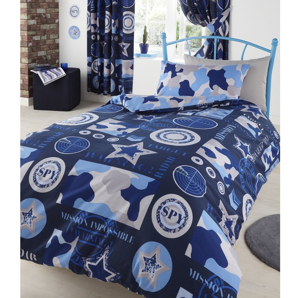 ARMY CAMOUFLAGE KID BOY REVERSIBLE DOUBLE BED DUVET COVER QUILT BEDDING