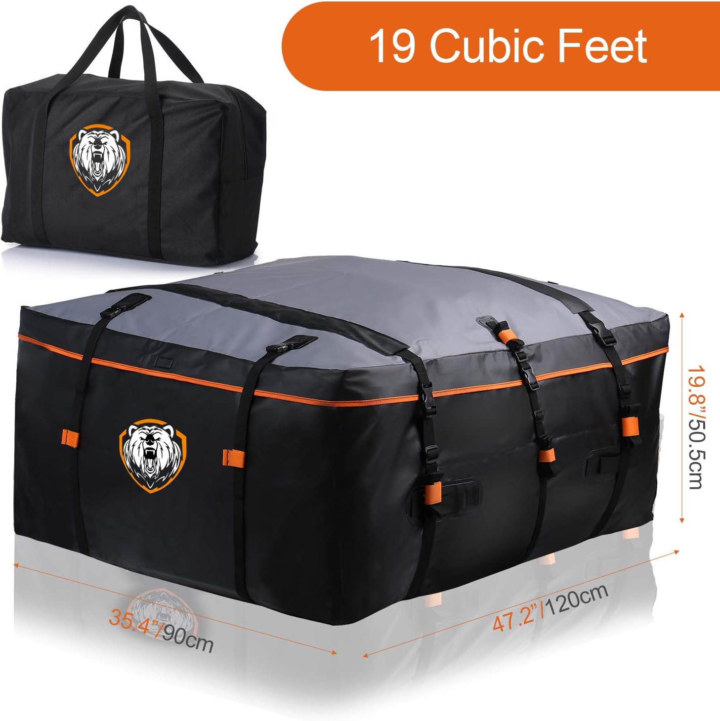 10 Reinforced Straps SUNER POWER Waterproof Rooftop Cargo Carrier SUV