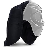 Jecery 2 Pcs Welding Helmet Cover &amp; Helmet Bib, Classic Black | Welding Set Accessories with Press Fit Seal for Neck Protection, Fits Most