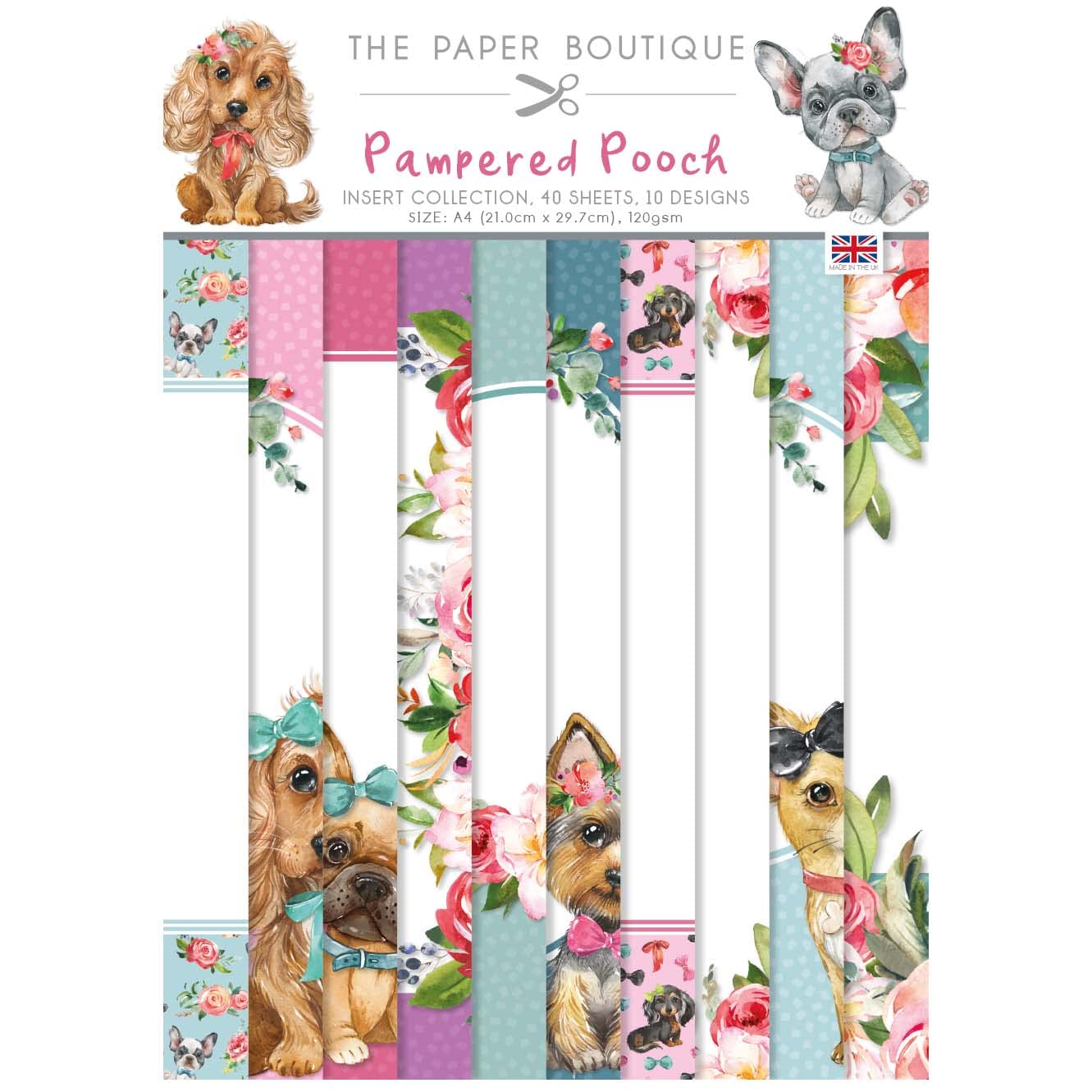 The Paper Boutique - Pampered Pooch - Insert Collection, Multicoloured, A4 (PB1786)