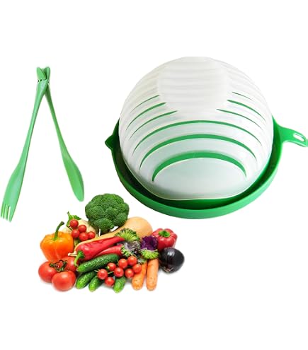 Vctitil Salad Cutter Bowl – Multi-Functional Vegetable Chopper, Rotatable Double Layer, Food Grade PP Material - View #3
