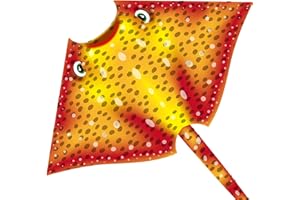 HONBO Ray Kite for Kids&Adults，Large Kite for Beach,Easy to Fly Delta Kite Single Line, Kite Handle Include