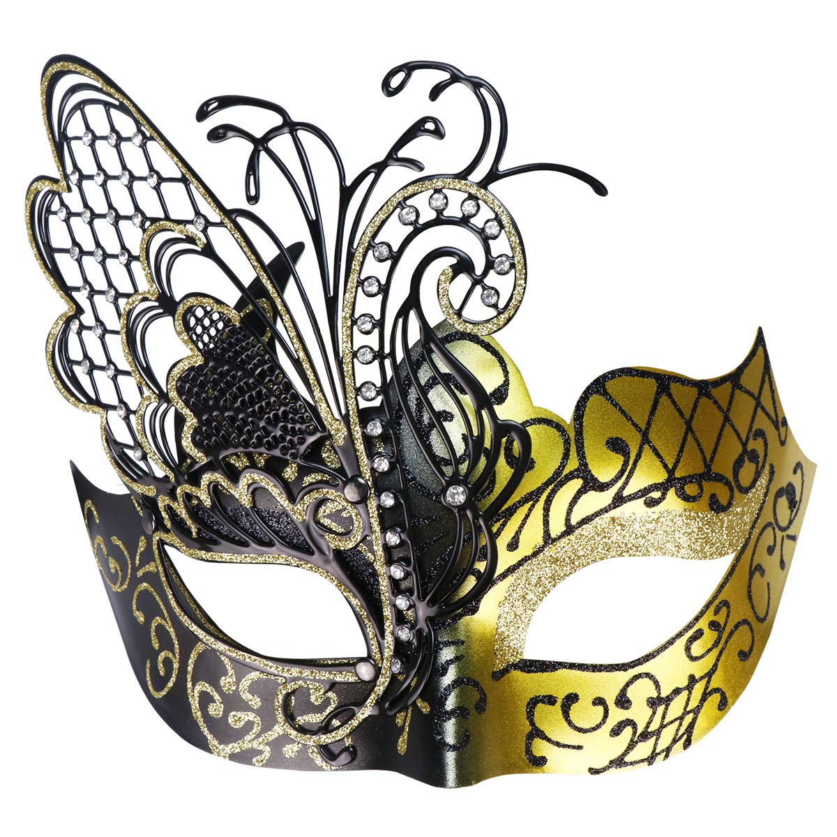 Coddsmz Mysterious Venetian Butterfly Shiny Butterfly Lady Masquerade Halloween Mardi Gras Party Mask