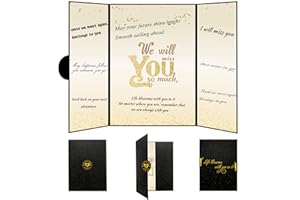 Viogtmca Farewell Guest Book Alternative Well Miss You Goodbye Card Farewell Gift For Coworker Leaving Black Gold Going Away Party Decorations Good Luck Card