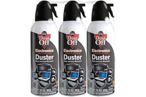 Dust-Off Falcon Compressed Gas (152a) Disposable Cleaning Duster 3 Count, 10 oz. Can (DPSXL3), Black