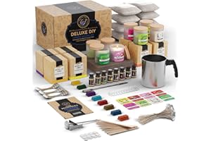 CraftZee Large Soy Candle Making Kit for Adults Beginners - Candle Making Kit Supplies Includes Soy Wax, Scents, Frosted Glass Jars, Wicks, Dyes, Melting Pot, Gift Box & More DIY Arts and Crafts