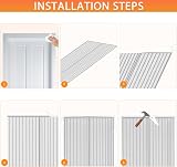 YRH Magnetic Fly Screen Door 90x210 cm White with Stay Open Buckles view 6