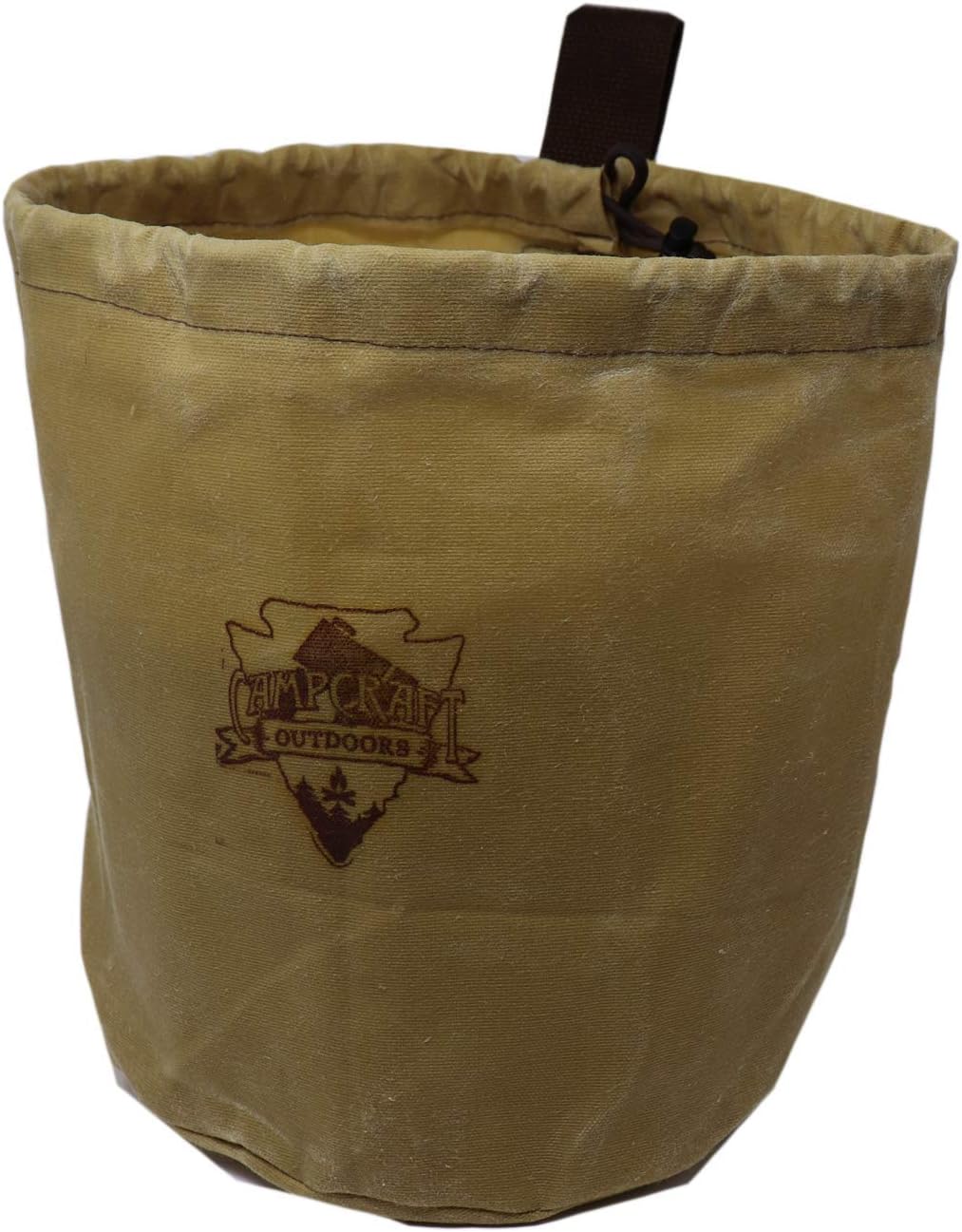 Campcraft Outdoors Large Bushpot Bag, 4 Quart Cookset Bag, Waxed Canvas Foragers Bag