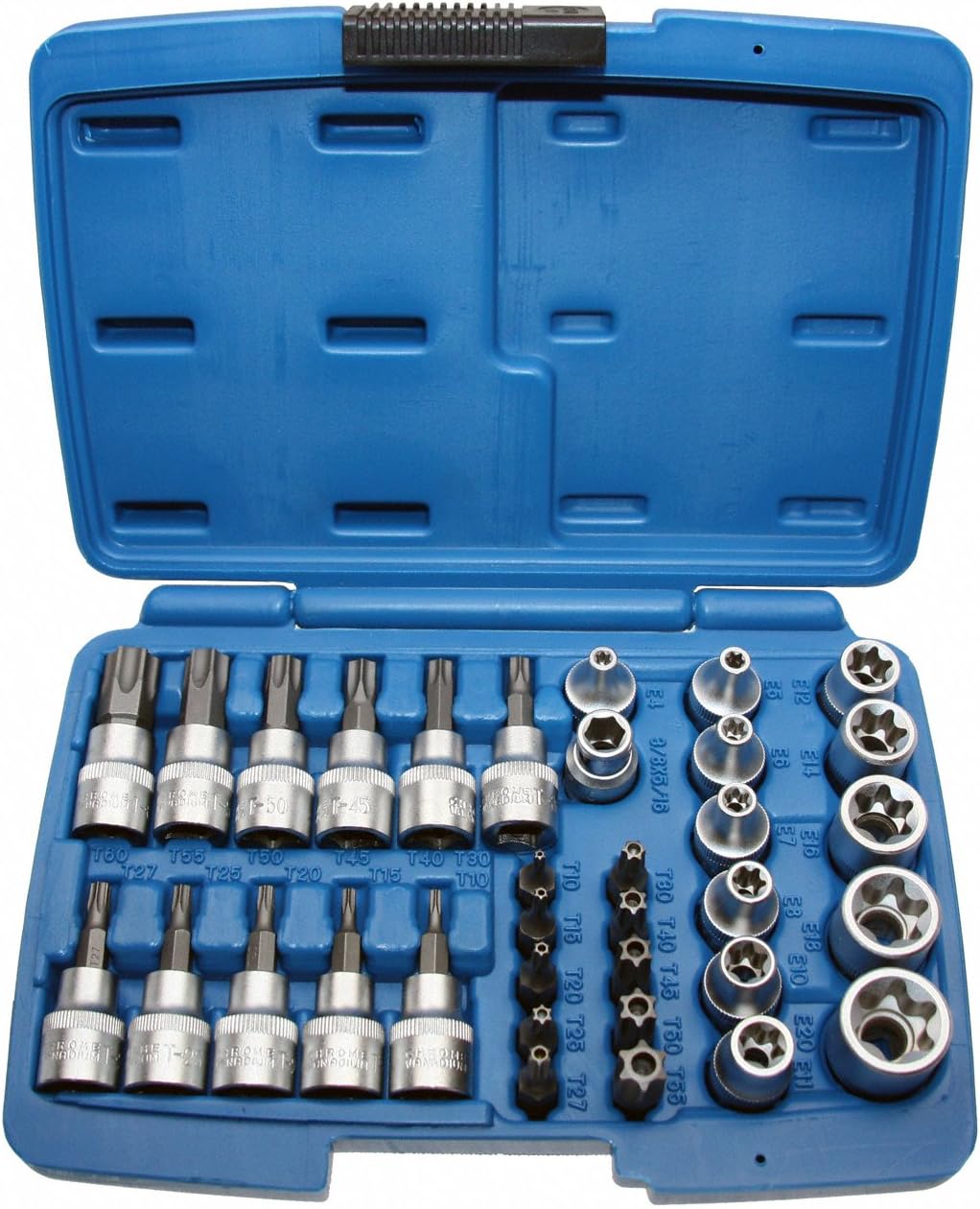 9-tlg. Innensechskant Steckschlüssel-Set In Zoll (SAE) – 1/4" Antrieb, Chrom-Vanadium-Stahl