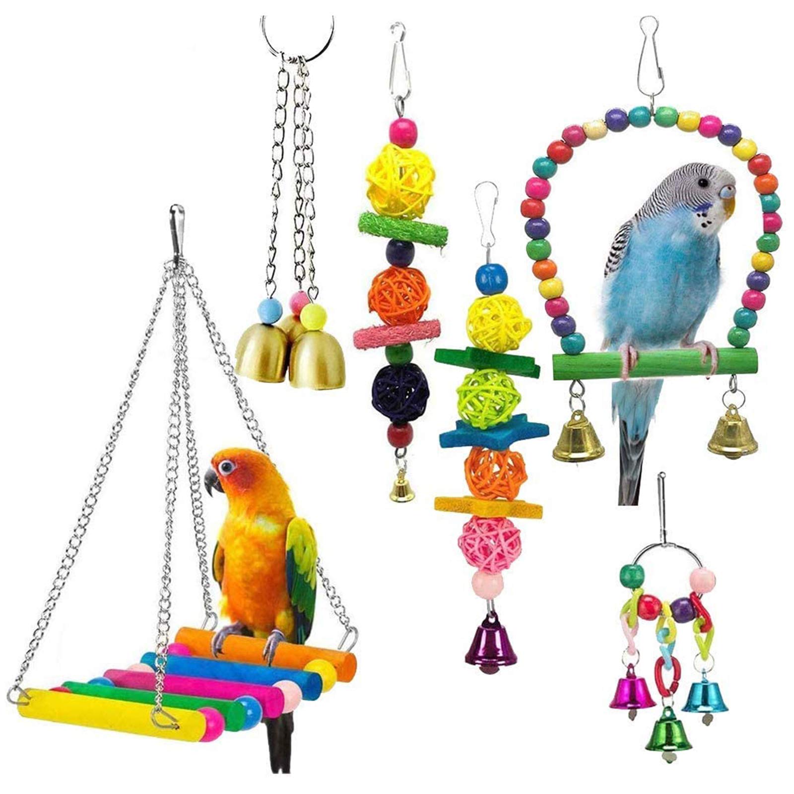 parrot toys and perches
