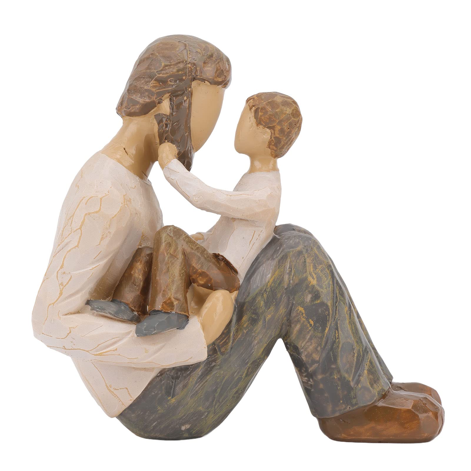 Father and Son Figurines, Fathers Day Shelf Decor Family Figurine Gifts, Resin Desktop Decoration Father Son Sculpture Father Son Remembrance Statue for Bedroom, Living Room