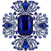 YOQUCOL Vintage Austrian Crystal Rhinestone Flowers Shaped Brooch Pin for Women Girls Lapel Pin for Sweater,Coat Dress Accessories