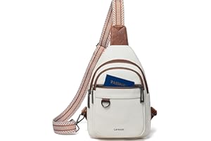 Leresas 7L Sling Bag for Women Men Vegan Leather Crossbody Bags Fanny Pack Purse Backpack Over Shoulder Bag Travel Anti Theft