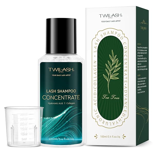 LASH SHAMPOO CONCENTRATE (100ML/ 3.42OZ): DEEP CLEANSE, LONG-LASTING HYDRATION, GENTLE FORMULA (SENSITIVE EYES & LASH EXTENSIONS MAKES UP TO 20.5OZ), 6 CUSTOMIZABLE FRAGRANCES (TEA TREE)