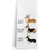 Gnmduw Funny Corgi Dog Hand Towels for Bathroom, Corgi Lover Gifts Dish Tea Towel for Kitchen Bathroom Decor, Dogs Themed Decorative Hand Towels, Dog Gifts for Women Men, 16x24 Inch
