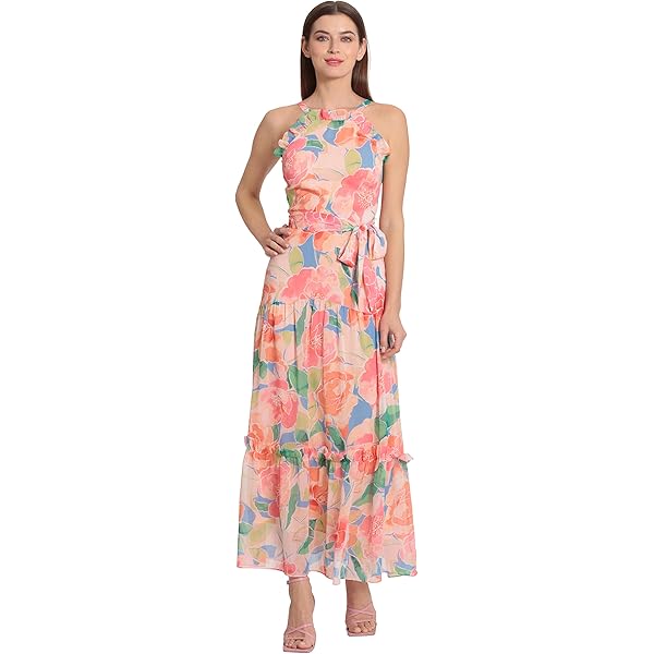 iro harmonie knotted halter dress Petal & Pup Women's Melody Plisse Halter Maxi Dress main image 0