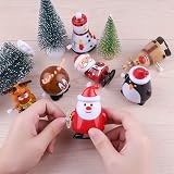 FEPITO 12 Pcs Christmas Wind Up Toys Snowman Reindeer Kids Party Bag Stocking view 4