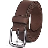 VATAN Men's Genuine Leather Casual Every Day Jeans Belts, Handmade Men Leather Belt with Gift Box