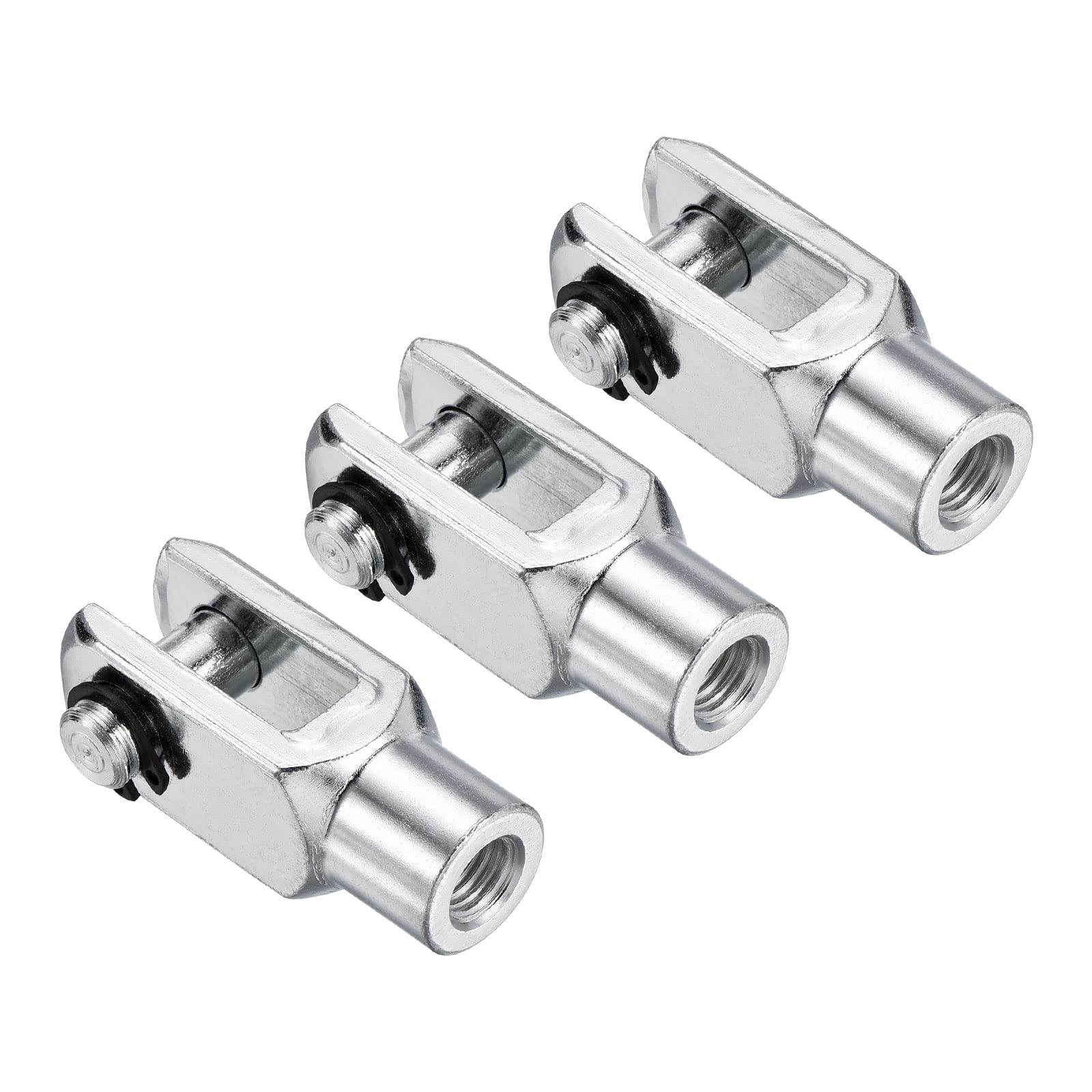 PATIKIL Air Cylinder Rod Clevis End 52mm Length M10x1.25 Female Thread Y Connector, Silver