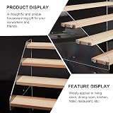 NBEADS 4-Step Acrylic Tiered Display Stand Wood Display Shelf 30x21.4x15.8 cm view 4