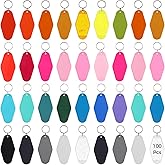 DORMIYA 300 Pcs Blank Plastic Keychains Set with Paper Cards & Bags, Acrylic Diamond Shape Motel Keychain Blank, Hotel Keychain Blank, Vintage Luggage Tag, Multi-Color Key Tags for DIY
