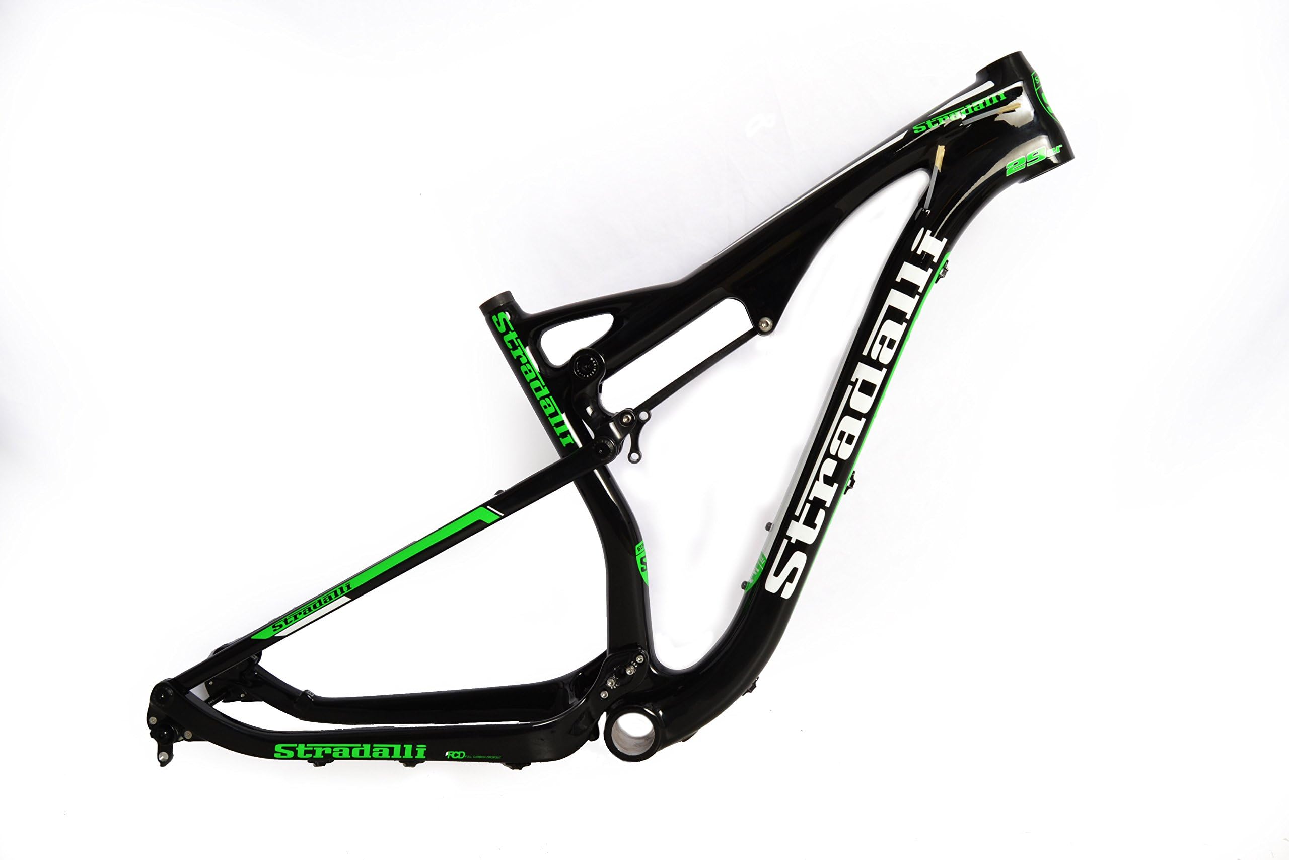 Stradalli 29er Green Edition Full Carbon Dual Suspension Cross Country XC Mountain Bike Frame.