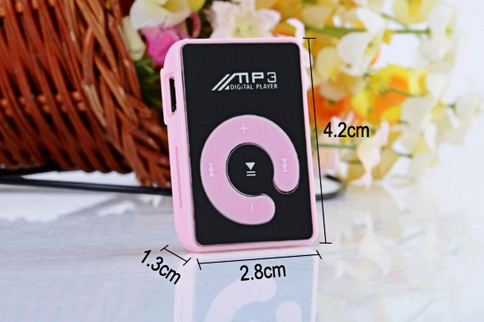 Yealsha Mini Clip Sport MP3 Player Support Mictro TF Card, Mini USB 2.0 Digital Music Player(Pink)