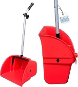TDBS The Dustpan and Brush Store Long Handled Dustpan 92cm Red Garden Scoop view 1