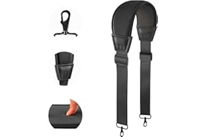 FIEIL 67" Universal Shoulder Strap, Neoprene Thick Padded Bag Strap with Double Adjustable Buckles and Metal Hooks, Ideal for Briefcases, Computer Satchels, Crossbody Bags, Luggage(Supple)