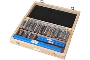 ICZW Keyway Broach Set HSS Keyway Cutting Tool for Lathe Metric Size Broaches with Bushings and Shims (22 pcs)