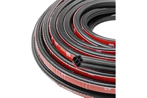 LSKASELUE Bande d'étanchéité en caoutchouc pour portière de voiture, double couche de 15 m, protection des bords à 5 trous, i