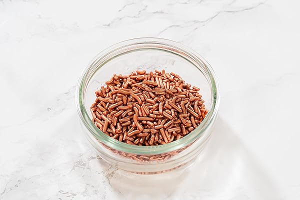 BAKERPAN ROSE GOLD SPRINKLES EDIBLE FOR CUPCAKES, ROSE GOLD JIMMIES SPRINKLES FOR CAKE DECORATING – 4.3 OUNCES (MADE IN USA)
