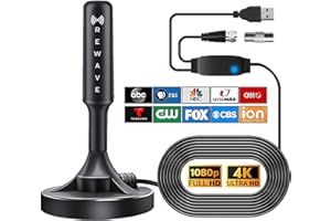 Generic Rewave™ Antena Upgraded Version, Rewave TV Antenna Signal Booster, Coverage Up to 800 Miles, Amplified Hd Digital TV Antenna, Supports 4K Indoor Full HD Smart TV (Updated Version)