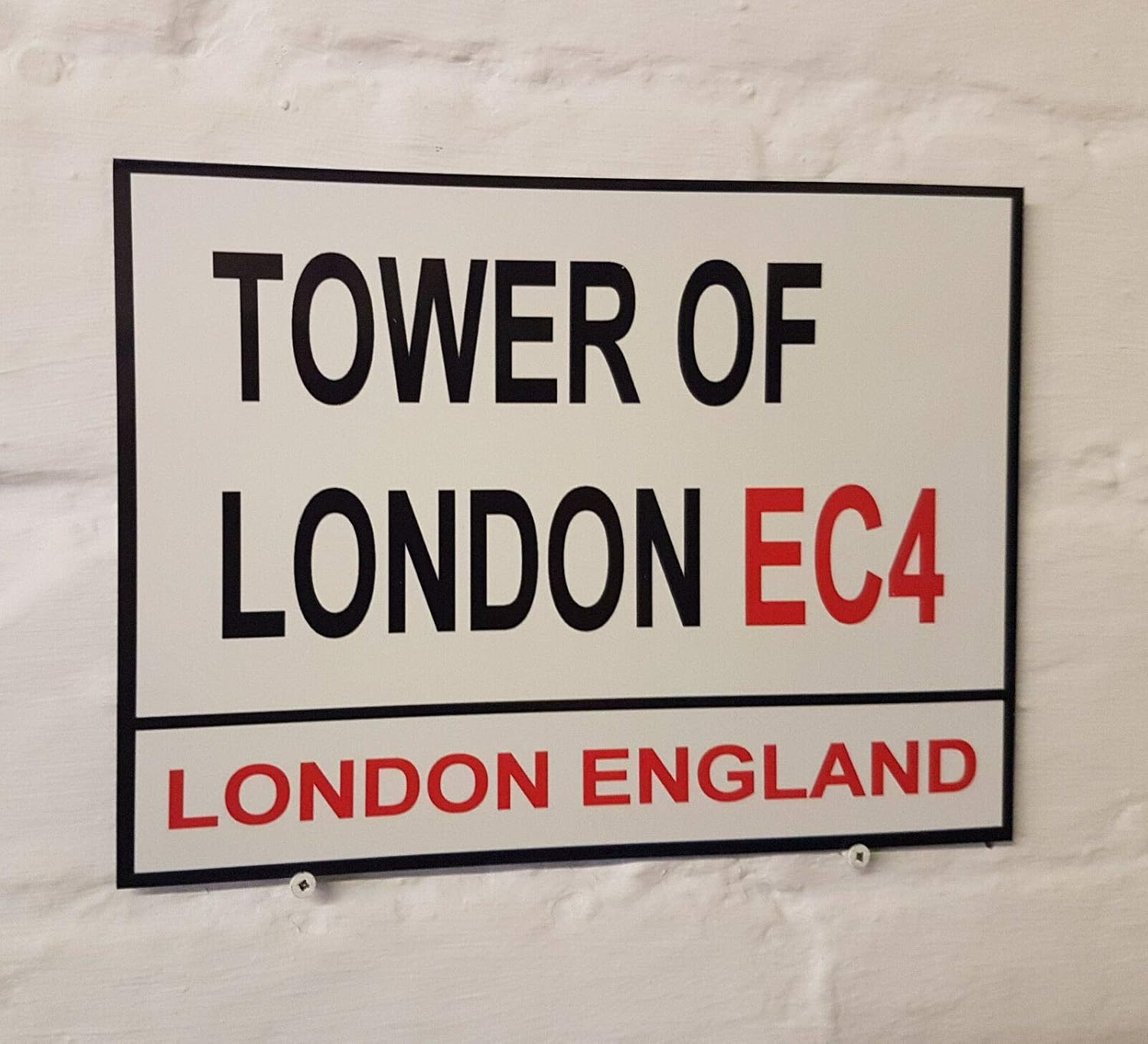 Vintage Retro Metal Sign 12"x16"London Tower of London, Metal Wall Sign Plaque