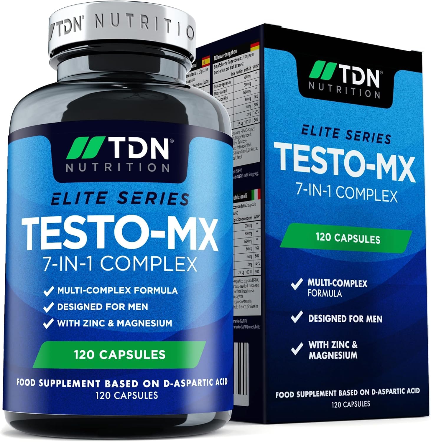 Testosterone Supplements for Men βZinc & Magnesium Formula, Supports Normal Testosterone Levels & Muscle Health β Male Supplement, 60 Days Supply β UK Formulated