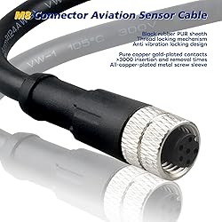 Lonlonty M8 Cable 6 Pin 6.5Ft/2M Female A Coding