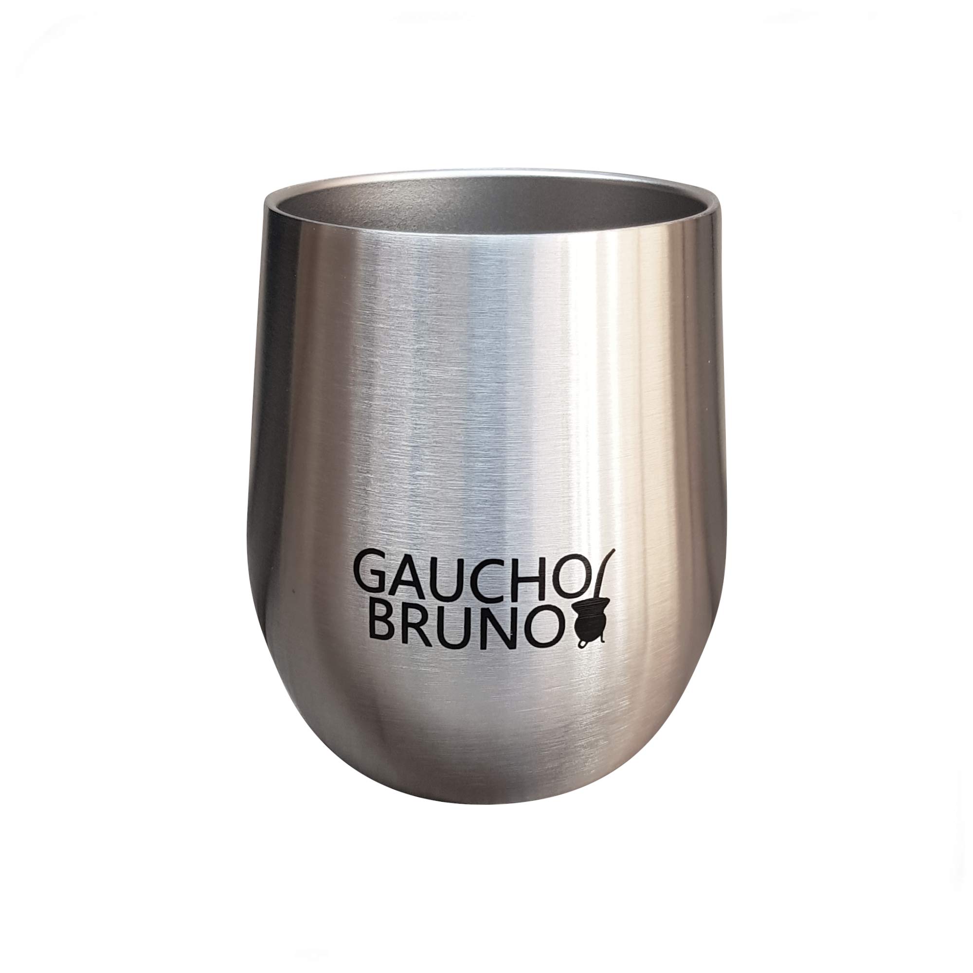 Gaucho Bruno - Stainless Steel Thermal Mate for Drinking Yerba Mate | Easy to Clean | Comfortable to Hold | Brushed and Polished | Keeps Warm for Longer.