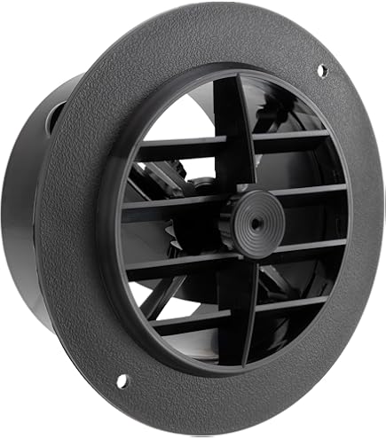 B&B Molders 94268 Heat Vent 4 With Damper – Sleek, Screwless Design, 360° Rotating For Optimum Airflow