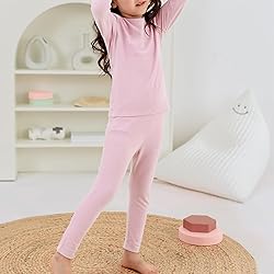 Zando Girls Thermal Underwear Set for Kids 3T-4T