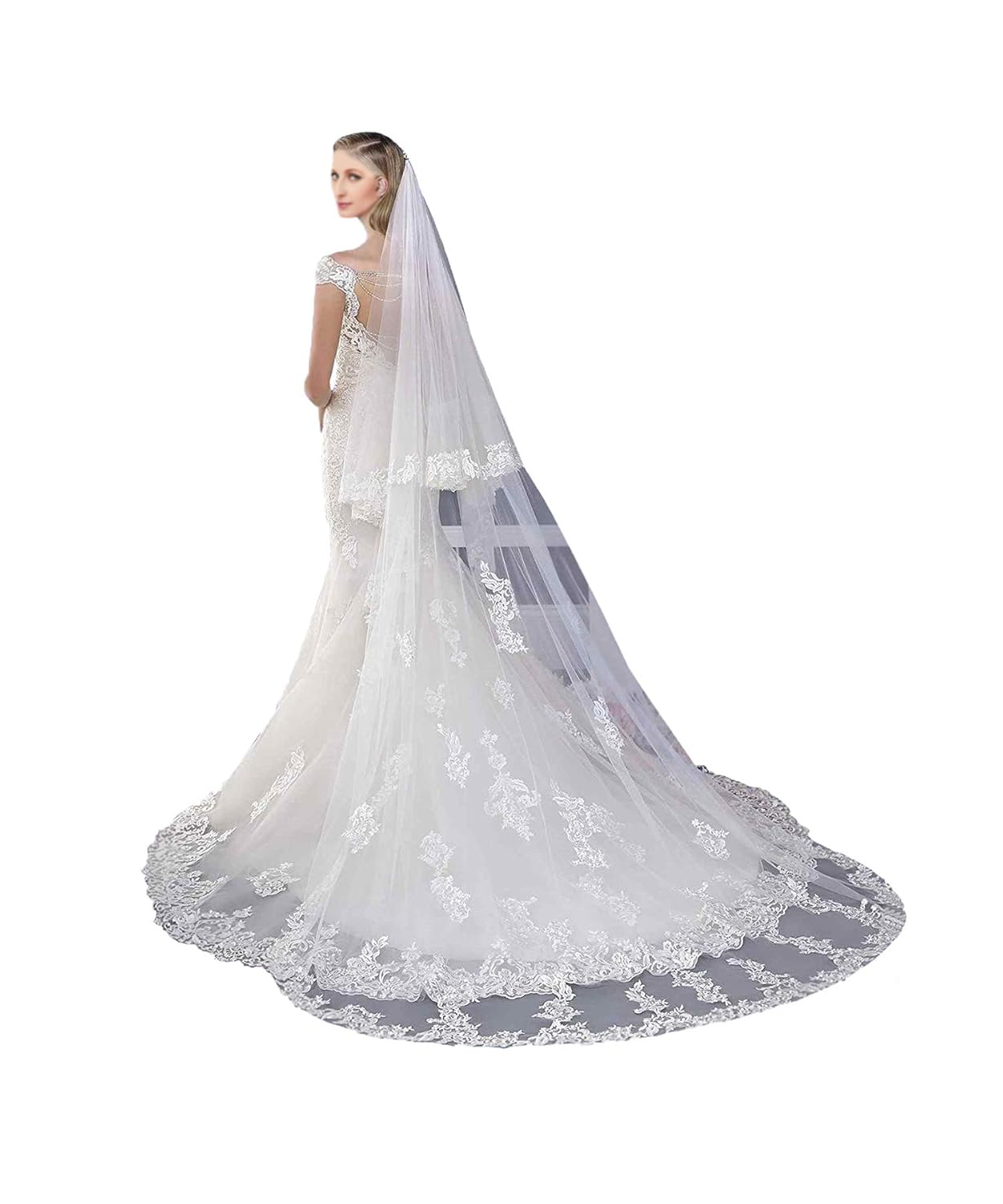 Best Wedding Veil Ivory 2 Tier 3M