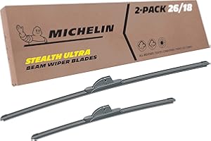 Michelin 19-2618SUBA Stealth Ultra Twin Pack 26 &18 inch Wiper Blade Fits Select Toyota, Honda, Hyundai, Kia, Jeep, Lexus, Chevrolet, Nissan, Mitsubishi, Volkswagen, Model Years (2 Pack)