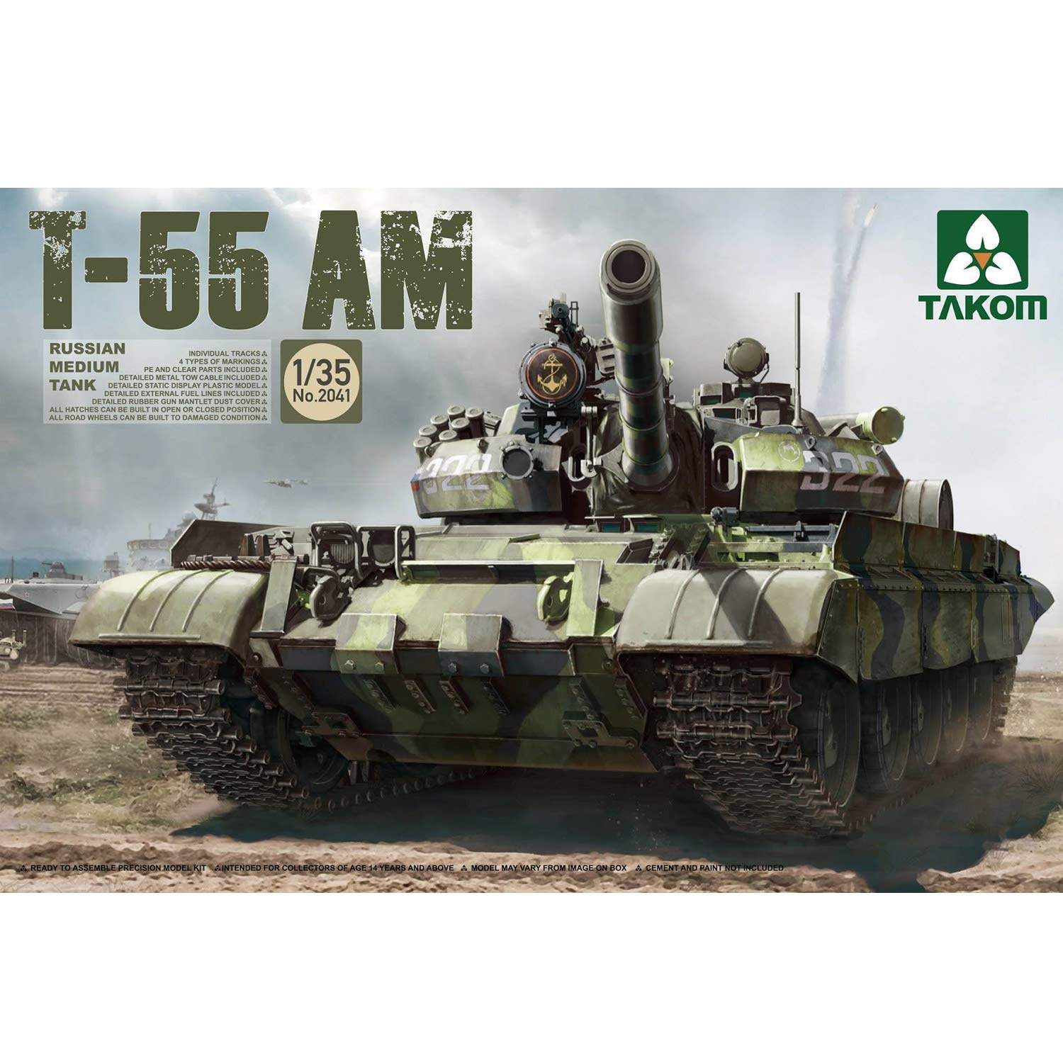 TAKOM Tak 2041 – Model Kit Russina Medium Tank T 55Am