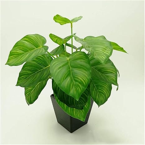 Amazon 人工観葉植物 1束 18ヘッド30cm人工シルクヤシの植物の葉夏の偽の植物パーティーの装飾ビーチのウェディングテーブルのホームルームの装飾 Color M Size Not Vase Included 人工観葉植物 オンライン通販