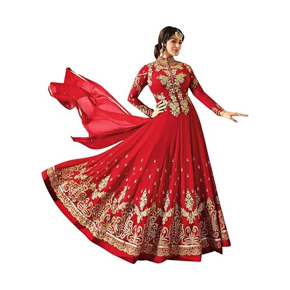 anarkali gown from saree