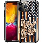 DAIZAG Compatible with iPhone 15 Case,All-Round Protection Shockproof Anti-Scratches TPU Cover,Cases for Man Woman-Dont Tread on me Wood Grain American Flag