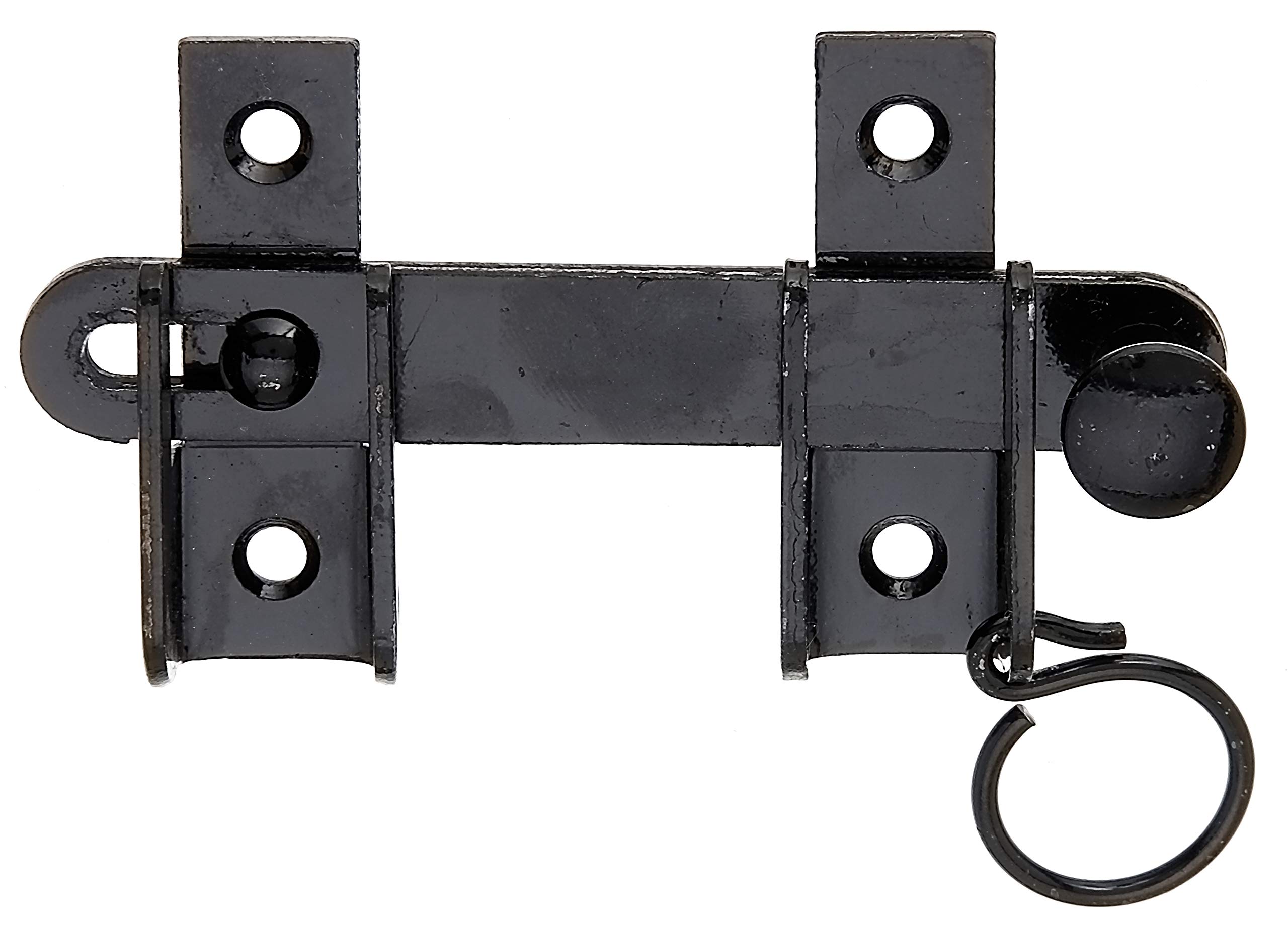 Gah-Alberts 307653 Shutter Latch with Lock/Total Length 130 mm/Panel W x H 25 x 55 mm/Black Varnish