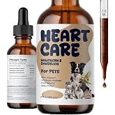 Heart Support for Dogs &amp; Cats, Hawthorn &amp; Dandelion Circulation Drops | Liquid Pet Supplement Supports Daily Cardiovascular Wellness, Fluid Balance &amp; Daily Vitality, 2 fl oz