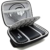 Shock-proof Hard Black Carrying Case Bag for 2.5" WD Western Digital Elements External My Passport Essential Portable HDD Hard Drive Windows Mac