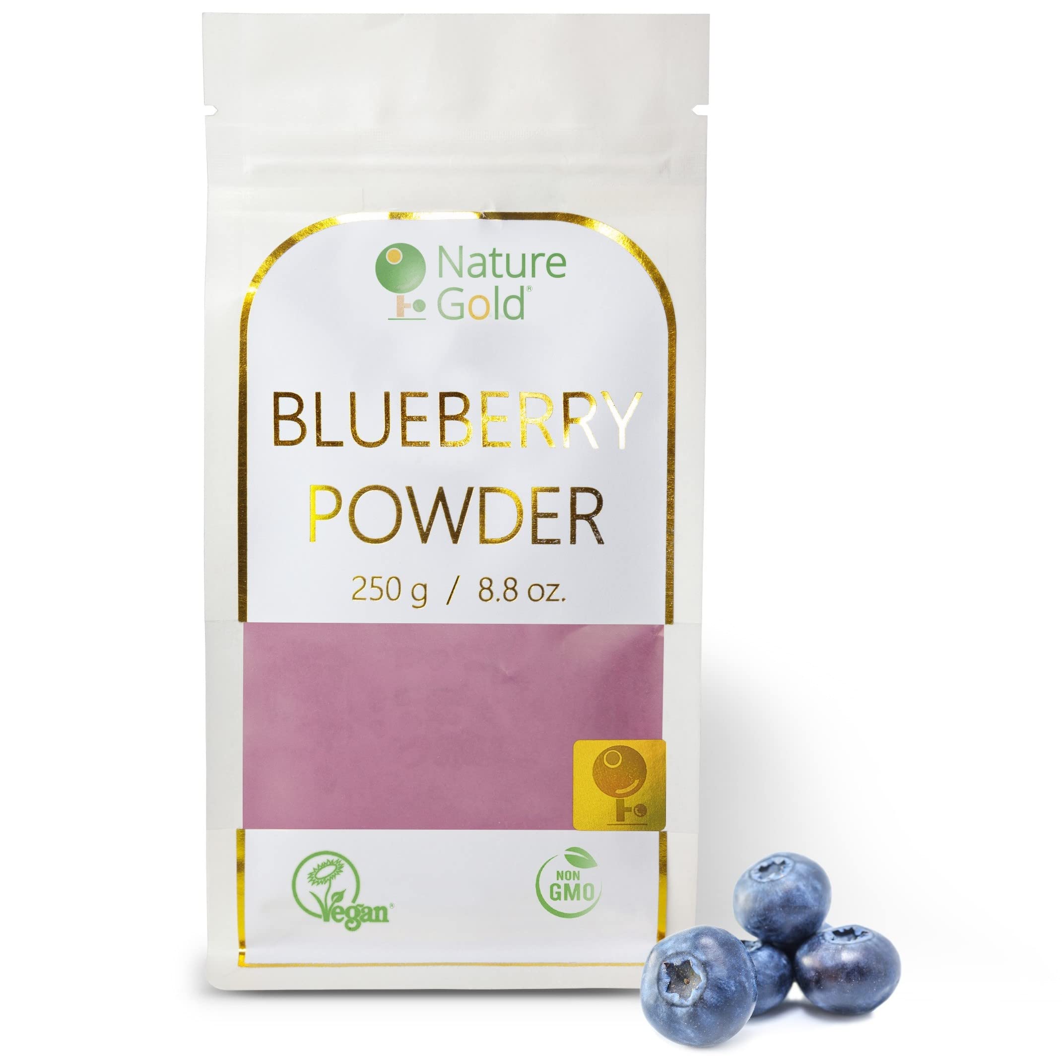 Blueberry Powder | Freeze-Dried Wild Berry Extract | 250g - 8.8oz | 100% Natural & Vegan | No-GMO | Without Sugar and Any Additions | for Coctails