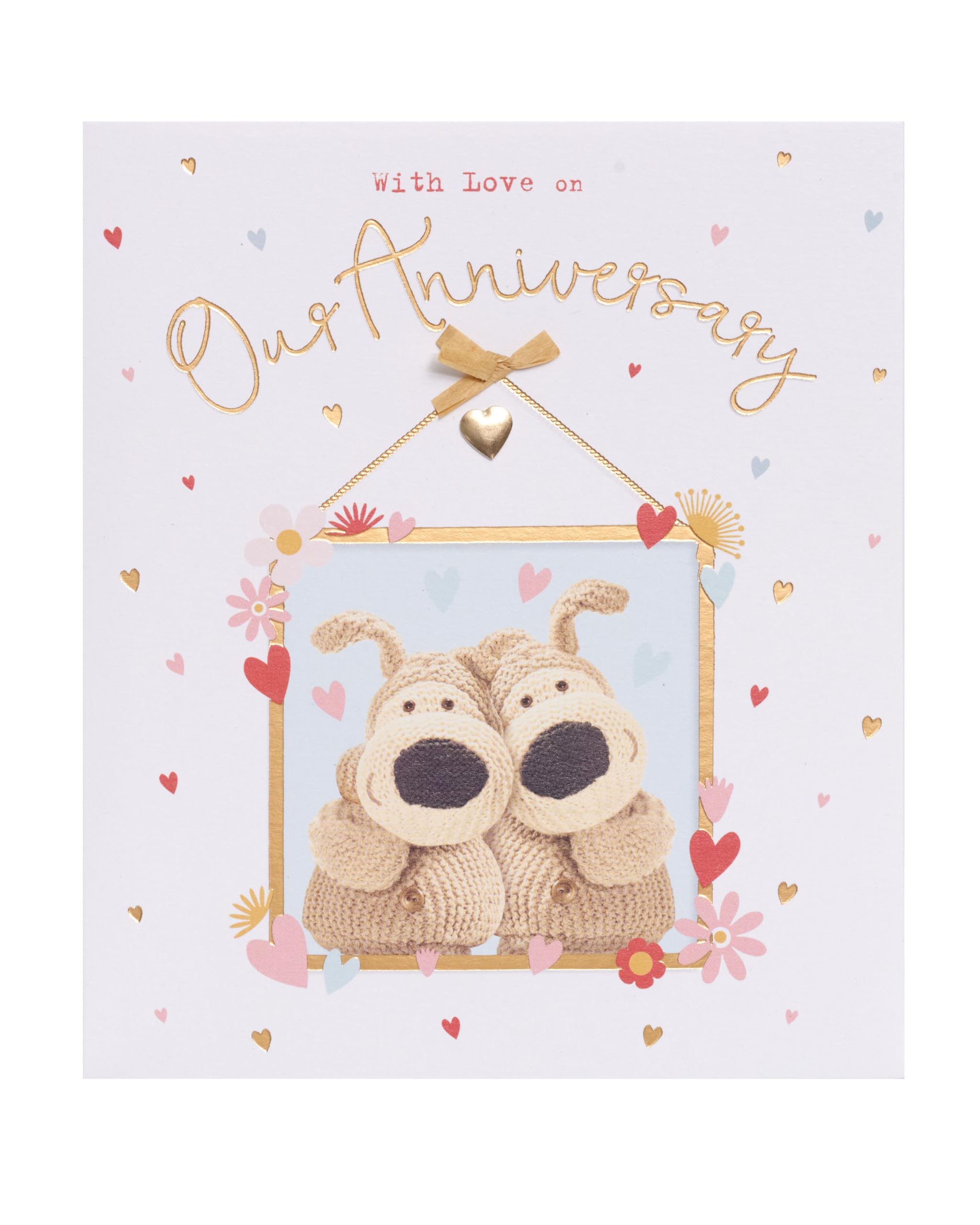 Boofle | Anniversary Card | Happy Anniversary | Her/Him | Cute Design | With Envelope | 165 x 190 mm